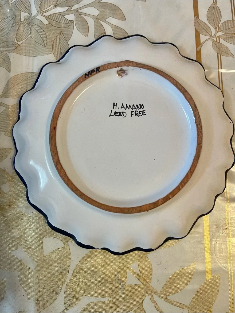 Handmade Mexico CANCUN Pottery Plate Decorative Collectible Platter